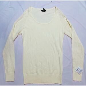 BCBGMaxAzria New NWT White Cream Wool Blend Pullover Sweater